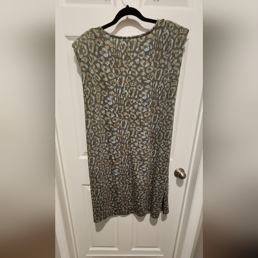 Cato Leopard Print Midi Dress - Brown and Blue - Picture 6 of 7